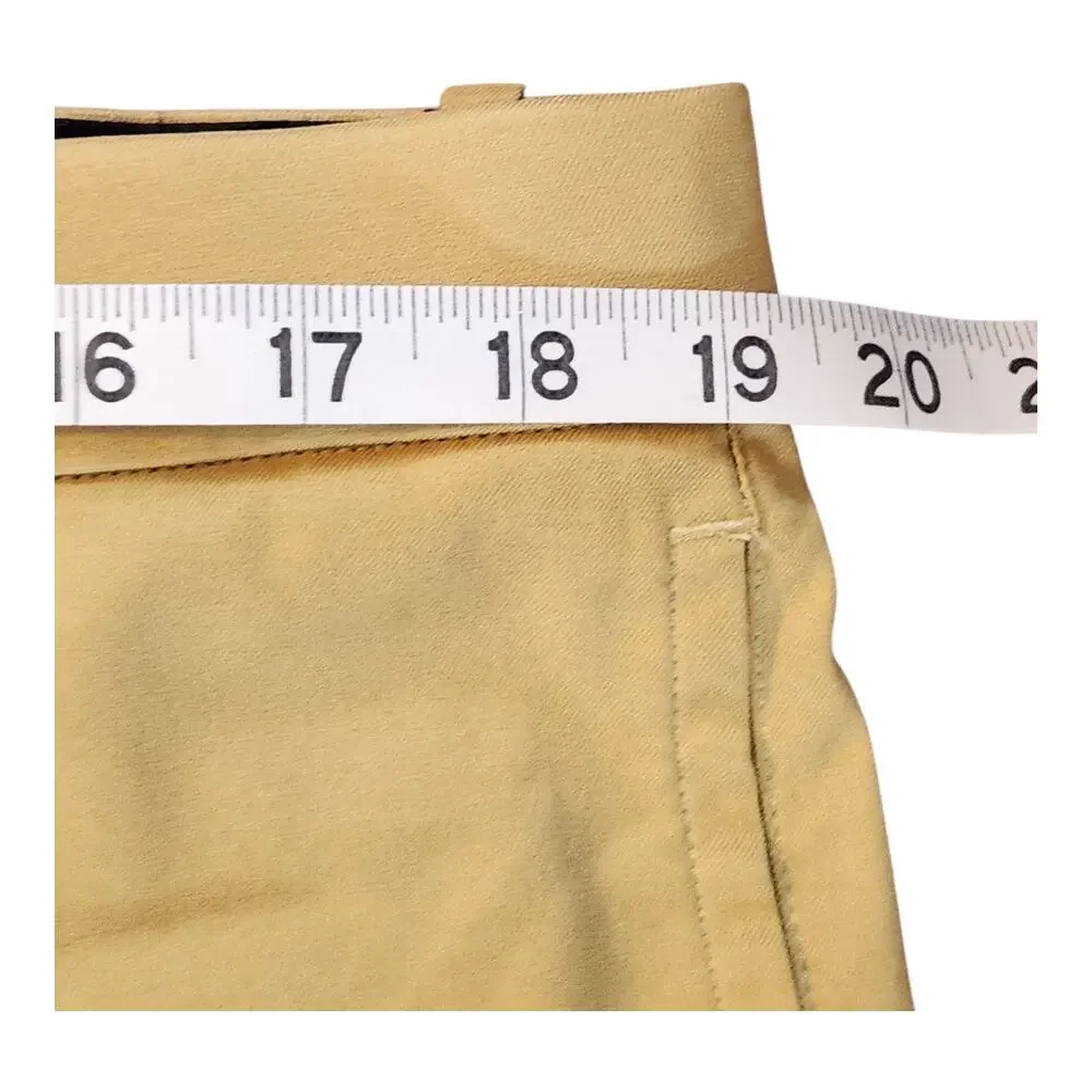 Nike Golf pants dri-fit‎ mens sz 38 x 30 yellow pockets button zip closure